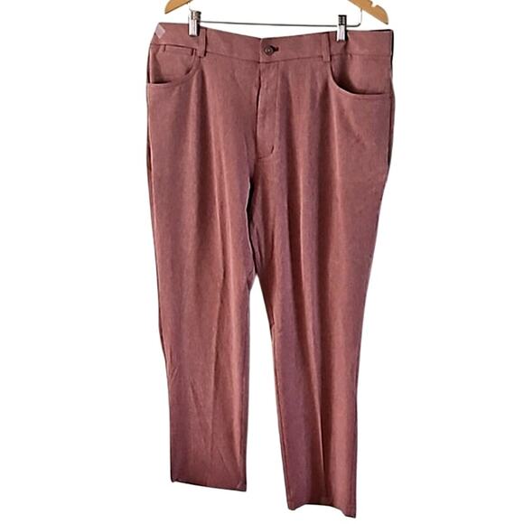Walter Hagen Men's Perfect 11 Slim Fit Pants - Maroon/White - Size 42x30 - NWT - Picture 4 of 9